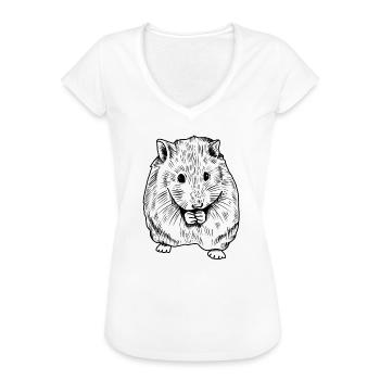 Hamster - Frauen Vintage T-Shirt - Weiß - Vorne