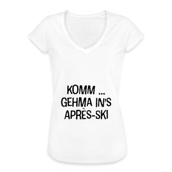 Apres-Ski - Frauen Vintage T-Shirt - Weiß - Vorne - Danielle (179cm)