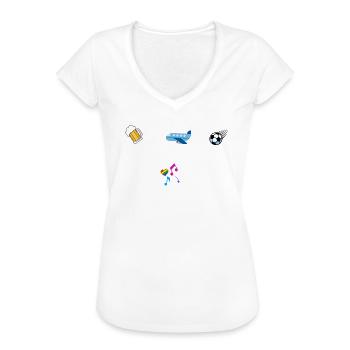 Frau, feminine Frau,fussball,bier,LGBTQ - Frauen Vintage T-Shirt - Weiß - Vorne