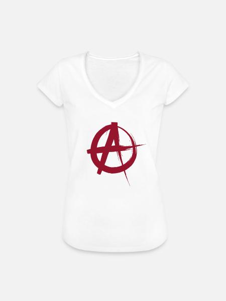 Anarchy - Frauen Vintage T-Shirt - Weiß