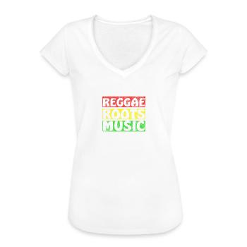 Reggae Roots Music - Frauen Vintage T-Shirt - Weiß - Vorne
