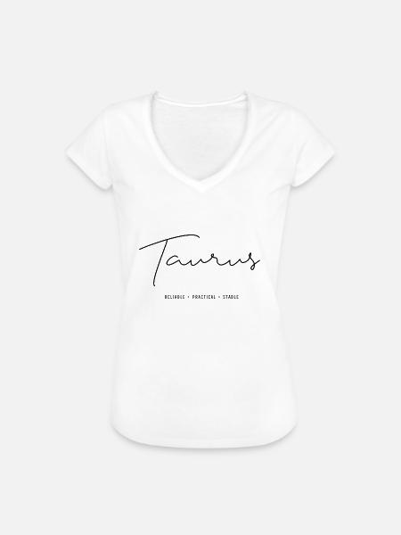 Taurus - Frauen Vintage T-Shirt - Weiß