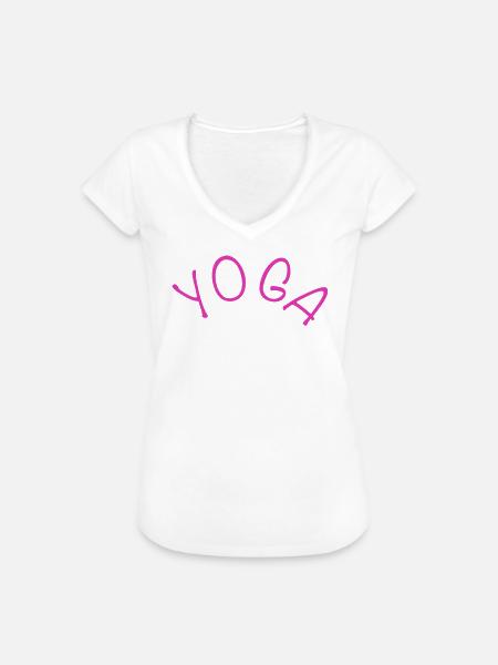 Yoga Outfit - Frauen Vintage T-Shirt - Weiß