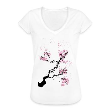 Kirschblüte japan - Frauen Vintage T-Shirt - Weiß - Vorne - Danielle (179cm)