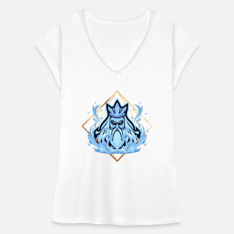 Poseidon, gresk havgud Vintage-T-skjorte for kvinner