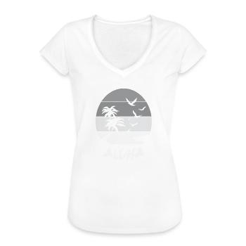 Aloha - Frauen Vintage T-Shirt - Weiß - Vorne