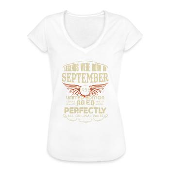 Legends Were Born In September 1956 Birthday - Frauen Vintage T-Shirt - Weiß - Vorne