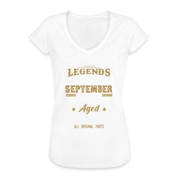 Jahrgang September 1956 Geburtstag Geschenk - Frauen Vintage T-Shirt - Weiß - Vorne