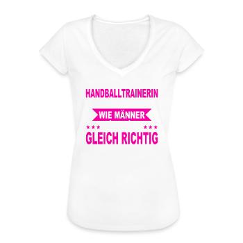 Handball Handballtrainerin Geschenk Handballerin - Frauen Vintage T-Shirt - Weiß - Vorne