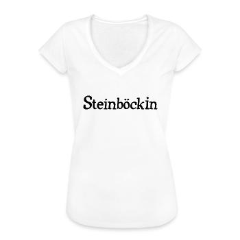 Sternzeichen Steinbock Steinböckin - Frauen Vintage T-Shirt - Weiß - Vorne - Danielle (179cm)