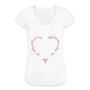 Geschenk Zwilling Zwillinge - Frauen Vintage T-Shirt - Weiß - Vorne
