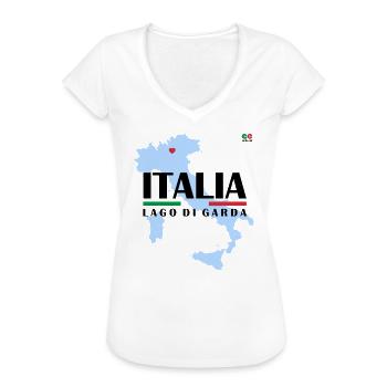 ITALIEN GARDASEE - Frauen Vintage T-Shirt - Weiß - Vorne - Danielle (179cm)