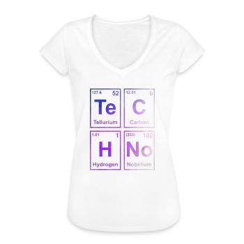 Elektro Musik Techno Hardstyle Hardtek Deep House - Frauen Vintage T-Shirt - Weiß - Vorne