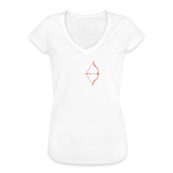 Langbogen Herzschlag Bogenschießen - Frauen Vintage T-Shirt - Weiß - Vorne