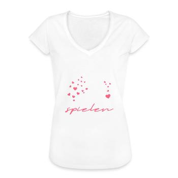 Echte Mädchen spielen Eishockey - Frauen Vintage T-Shirt - Weiß - Vorne