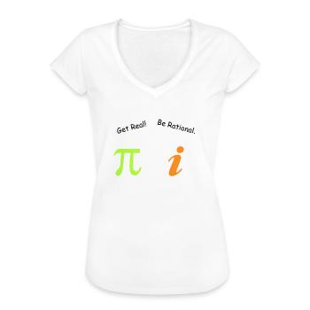 Mathe Spruch Komplexe Zahl Pie get real - Frauen Vintage T-Shirt - Weiß - Vorne