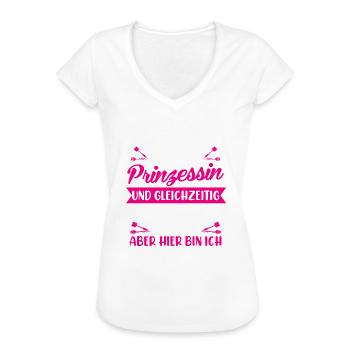 Prinzessin Darts Damen Dart Dart Zubehör Dart - Frauen Vintage T-Shirt - Weiß - Vorne