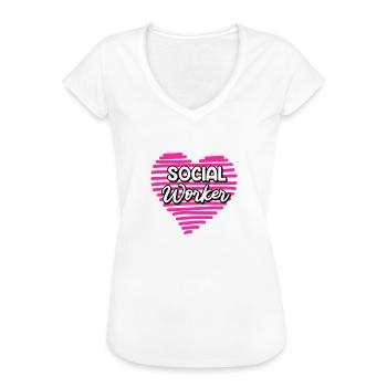 Definition einer Betreuerin Sozialarbeiterin - Frauen Vintage T-Shirt - Weiß - Vorne