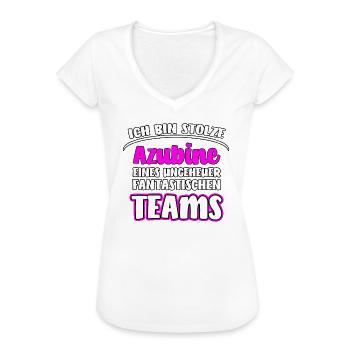 Azubine Azubi Team lustiges Geschenk - Frauen Vintage T-Shirt - Weiß - Vorne