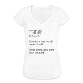 Ruhestand - Rentner Definition - Rente 2021 - Frauen Vintage T-Shirt - Weiß - Vorne