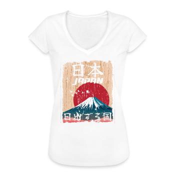 Japan japanisch - Land der aufgehenden Sonne - Frauen Vintage T-Shirt - Weiß - Vorne
