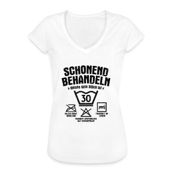 SCHONEND BEHANDELN 30 JAHRE ALT 30. GEBURTSTAG - Frauen Vintage T-Shirt - Weiß - Vorne