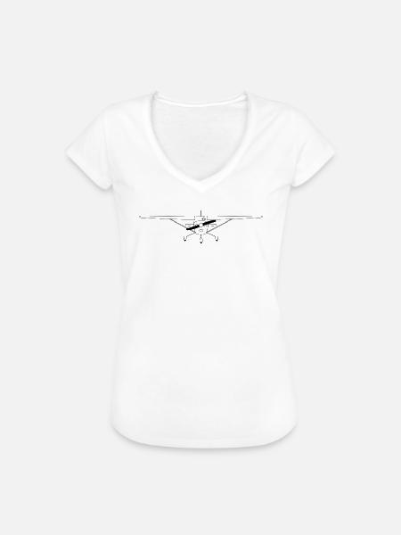 Cessna fliegen - Frauen Vintage T-Shirt - Weiß