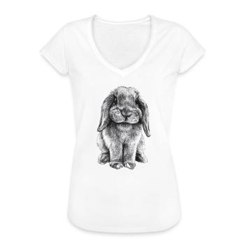 Widder Kaninchen - Frauen Vintage T-Shirt - Weiß - Vorne