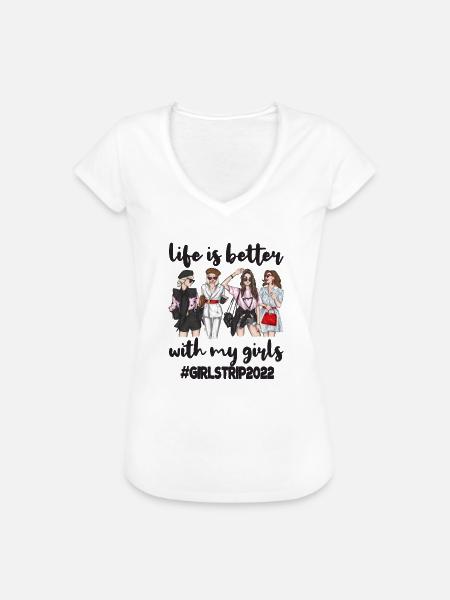 Mädelsurlaub Mädels-Trip 2022 Mädels-Wochenende - Frauen Vintage T-Shirt - Weiß