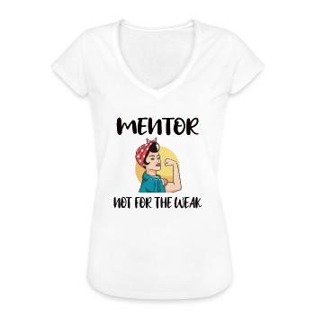 Appréciation du mentor Cadeaux de mentor personnel - T-shirt vintage Femme - blanc - Devant - Danielle (179cm)