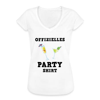 Cocktail Party Stimmung Hoch Genuss - Frauen Vintage T-Shirt - Weiß - Vorne - Danielle (179cm)