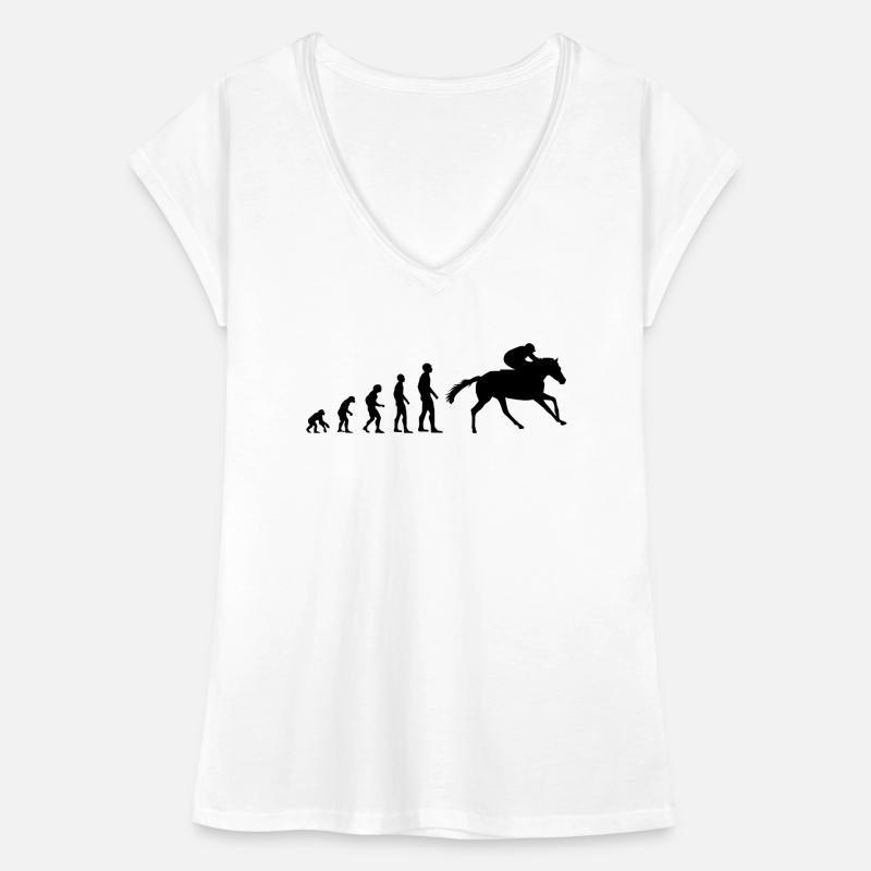 Evolution zum Pferderenner Frauen Vintage T-Shirt