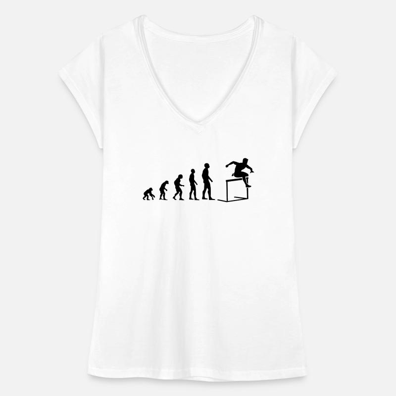Evolution Hindernislauf Sport Evolutionär Frauen Vintage T-Shirt