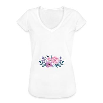Netter Hund Welpenliebhaber Hund Pfote drucken Blumengeschenk Spaß - Frauen Vintage T-Shirt - Weiß - Vorne