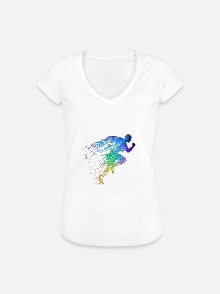 Leichtathlet Sprinter Sprinten - Frauen Vintage T-Shirt - Weiß