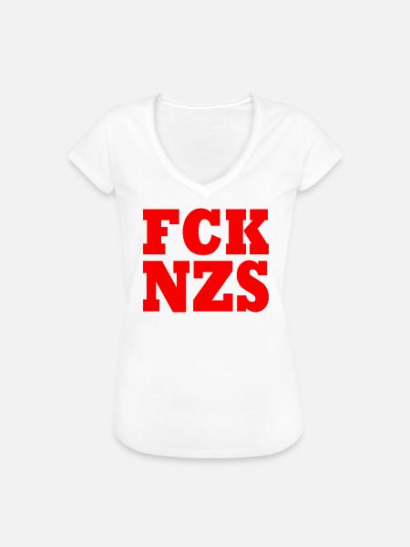 Fck nzs - Frauen Vintage T-Shirt - Weiß
