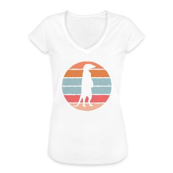 Erdmännchen - Frauen Vintage T-Shirt - Weiß - Vorne