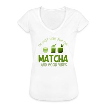 Matcha Latte - Frauen Vintage T-Shirt - Weiß - Vorne