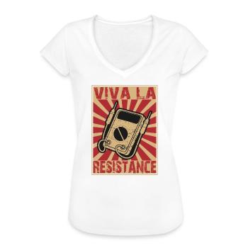 Elektronik Multimeter Viva La Widerstand Sprichwörter - Frauen Vintage T-Shirt - Weiß - Vorne