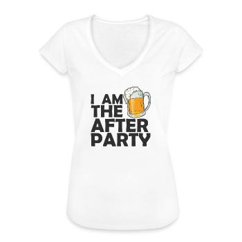 I am the after Party Feiern tanzen Musik - Frauen Vintage T-Shirt - Weiß - Vorne - Danielle (179cm)