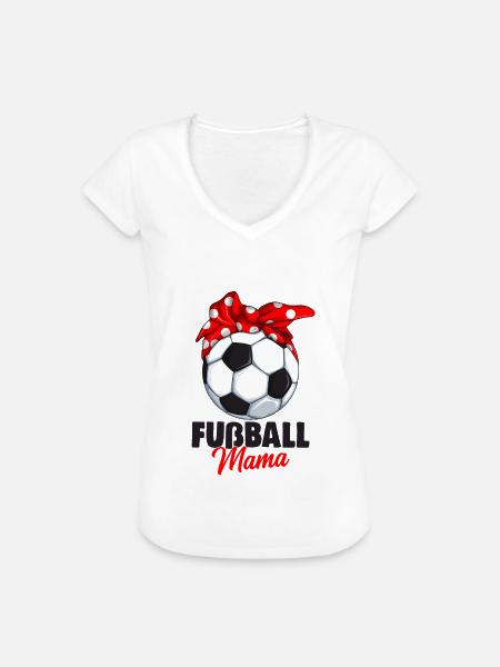 Fußball Mama - Frauen Vintage T-Shirt - Weiß