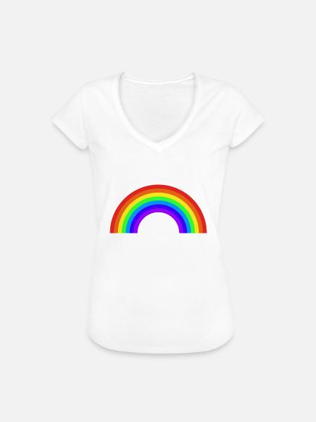 Regenbogen Groß - Frauen Vintage T-Shirt - Weiß