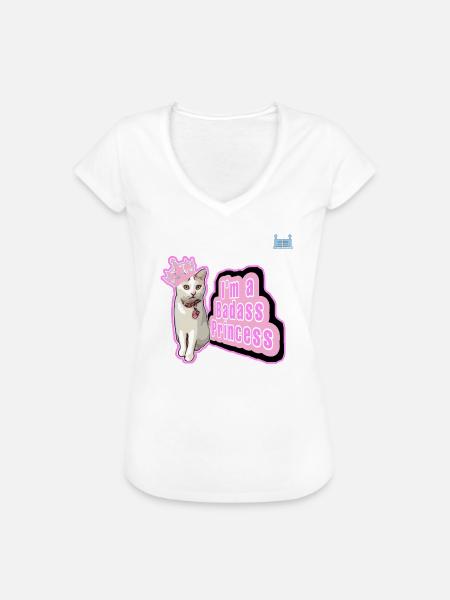 Badass Prinzessin - Frauen Vintage T-Shirt - Weiß