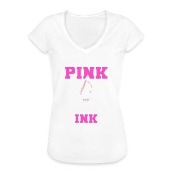 Some Girls Wear Pink Real Girls Wear Ink Tattooer - Frauen Vintage T-Shirt - Weiß - Vorne