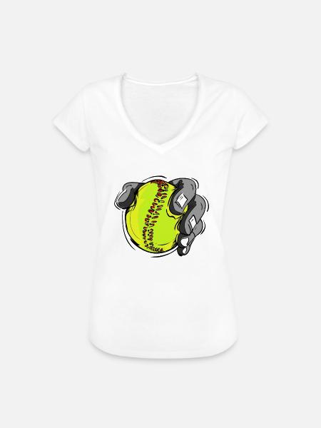 Tennis Aufschlag - Frauen Vintage T-Shirt - Weiß