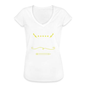 Klassenlehrerin Schullehrerin Deutschlehrerin - Frauen Vintage T-Shirt - Weiß - Vorne