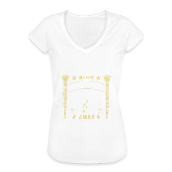 Klarinette Klarinettenspieler Klarinettist - Frauen Vintage T-Shirt - Weiß - Vorne