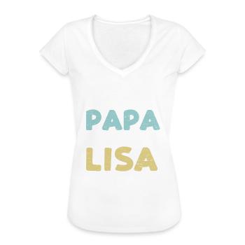 Dieser Geniale Papa Gehört Zu Lisa - Frauen Vintage T-Shirt - Weiß - Vorne