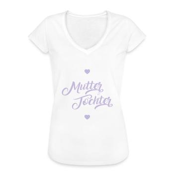 Liebe zwischen Mutter und Tochter - Geschenk - Frauen Vintage T-Shirt - Weiß - Vorne