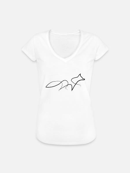 Fuchs - Frauen Vintage T-Shirt - Weiß